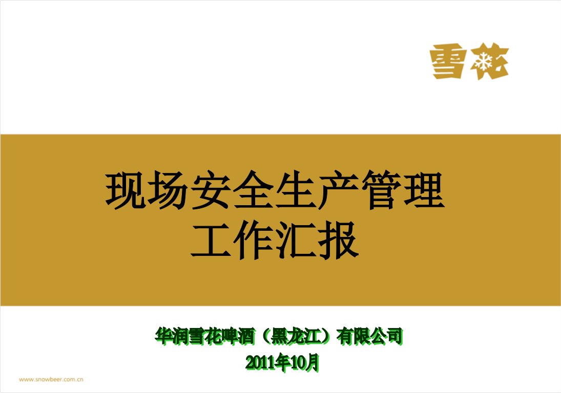 啤酒安全管理工作汇报材料