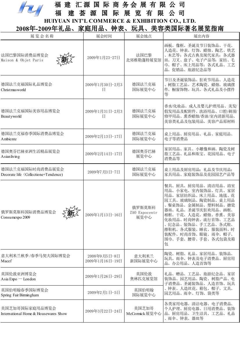 建汇源国际商务会展有限公1