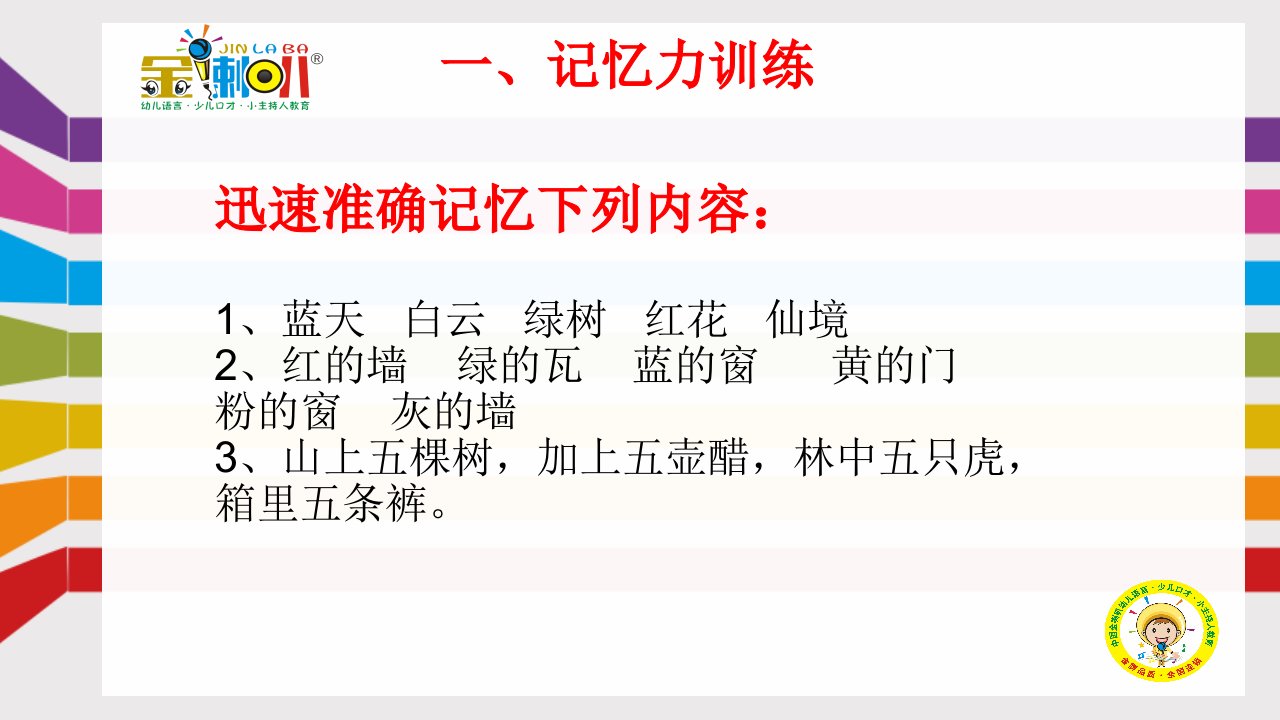 少儿口才小主持人14金喇叭少儿口才提高版第十四课教案课件