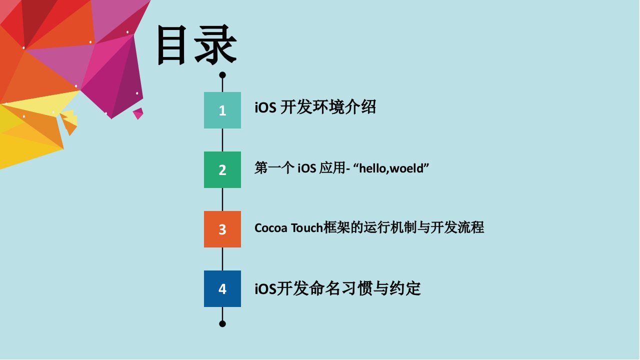 iOS开发基础教程PPT课件