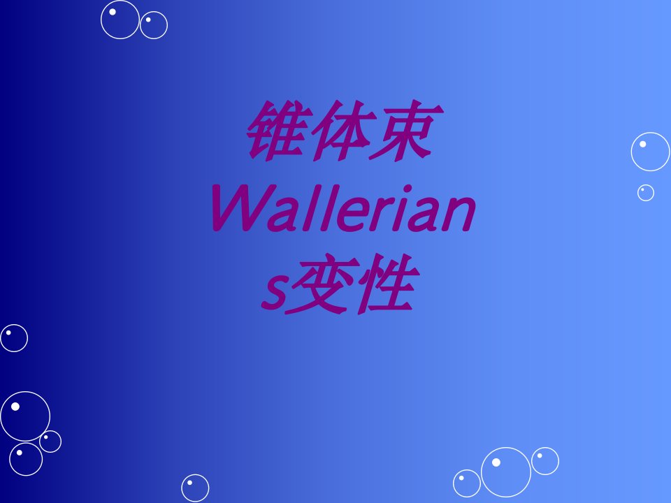 锥体束Wallerians变性PPT医学课件