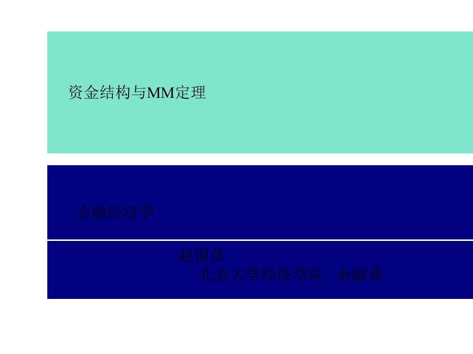 MM定理(北京大学讲义)(免费)