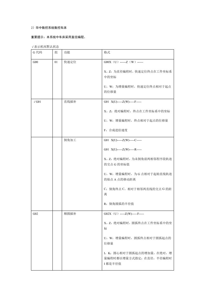 华中数控数控车床