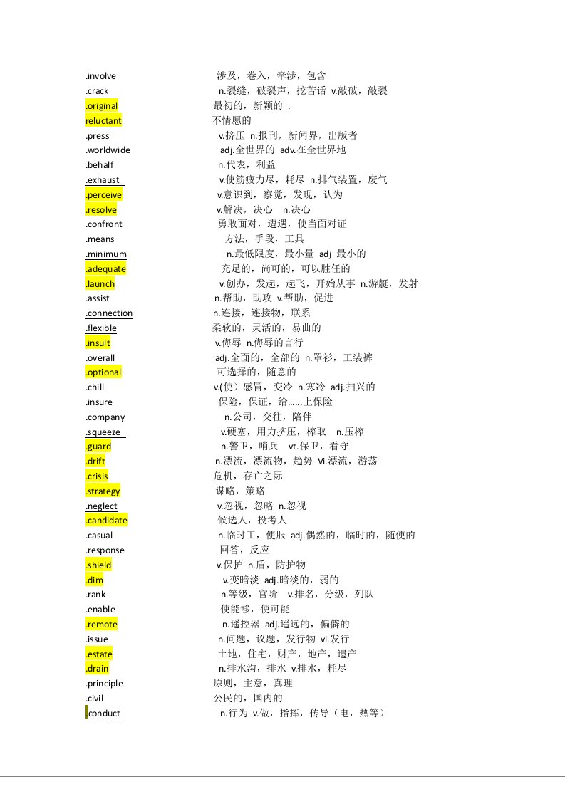 英语四级高频单词(百词斩)