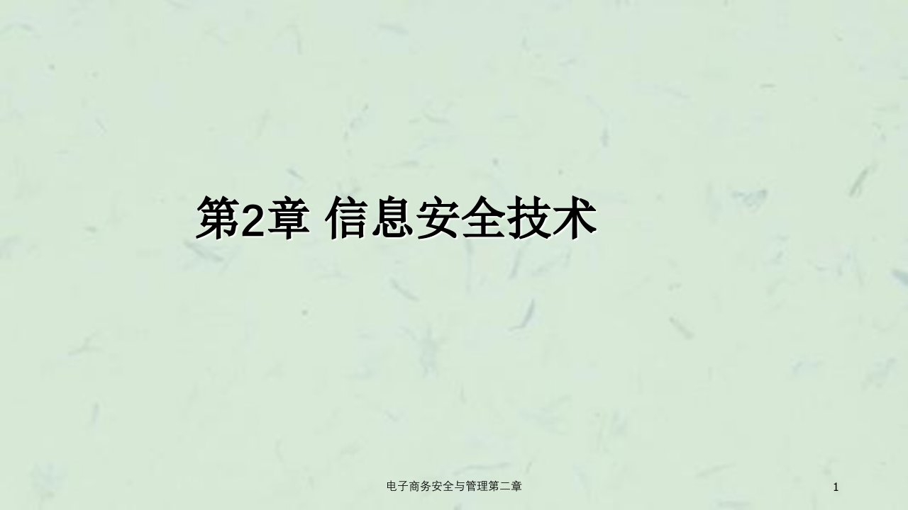 电子商务安全与管理第二章课件