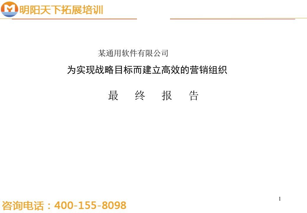 [精选]为实现战略目标而建立高效的营销组织讲义