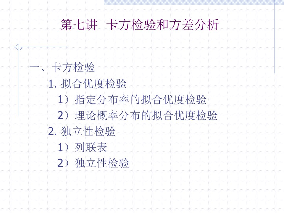 第七讲卡方检验和方差分析名师编辑PPT课件