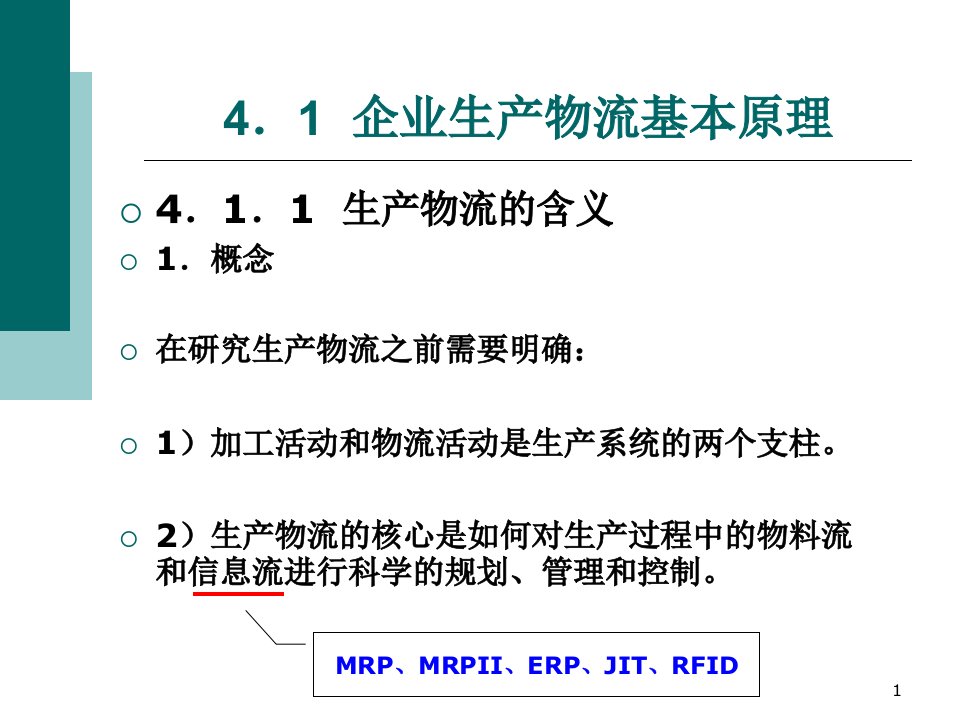 企业生产过程与生产管理