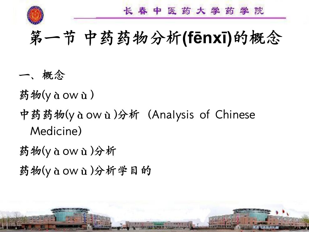 中药药物分析绪论.教学文案