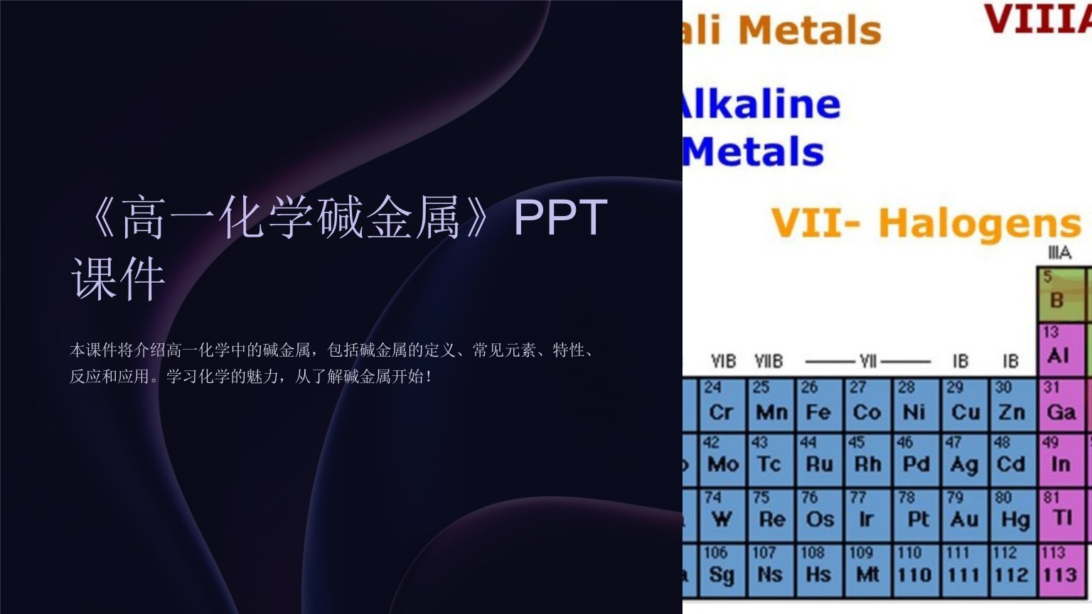 《高一化学碱金属》课件