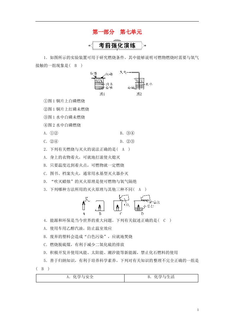 云南省中考化学