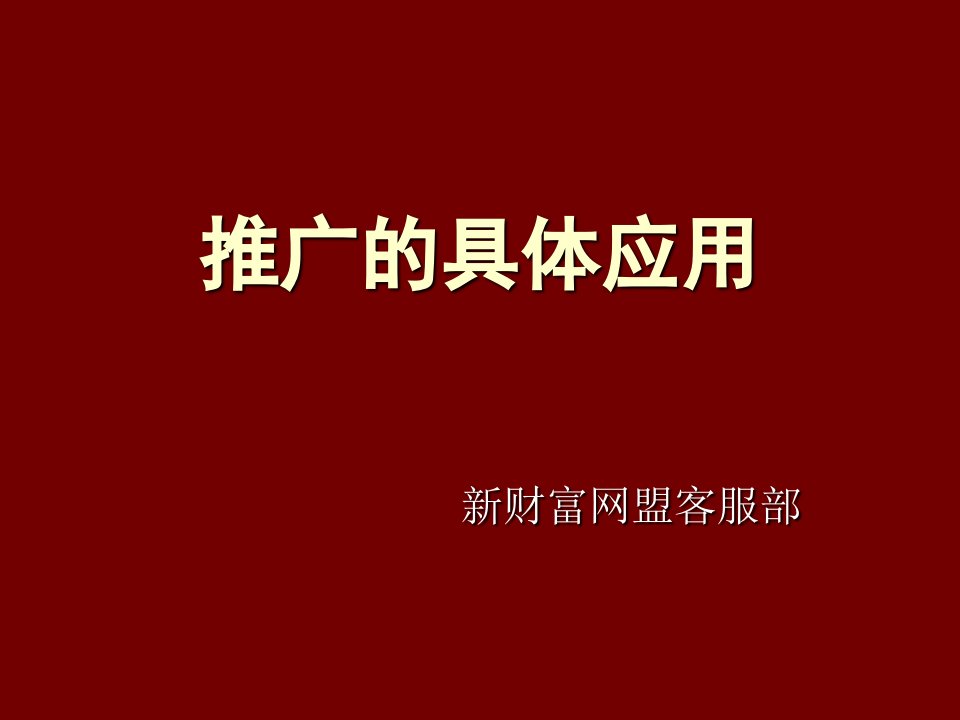 策划方案-推广网站