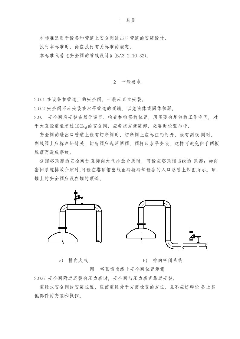 安全阀进出口管道设计