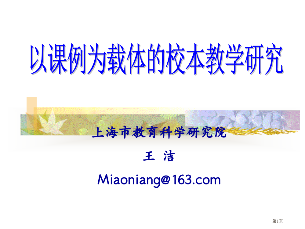 上海市教育科学研究院王洁Miaoniang63com市公开课金奖市赛课一等奖课件