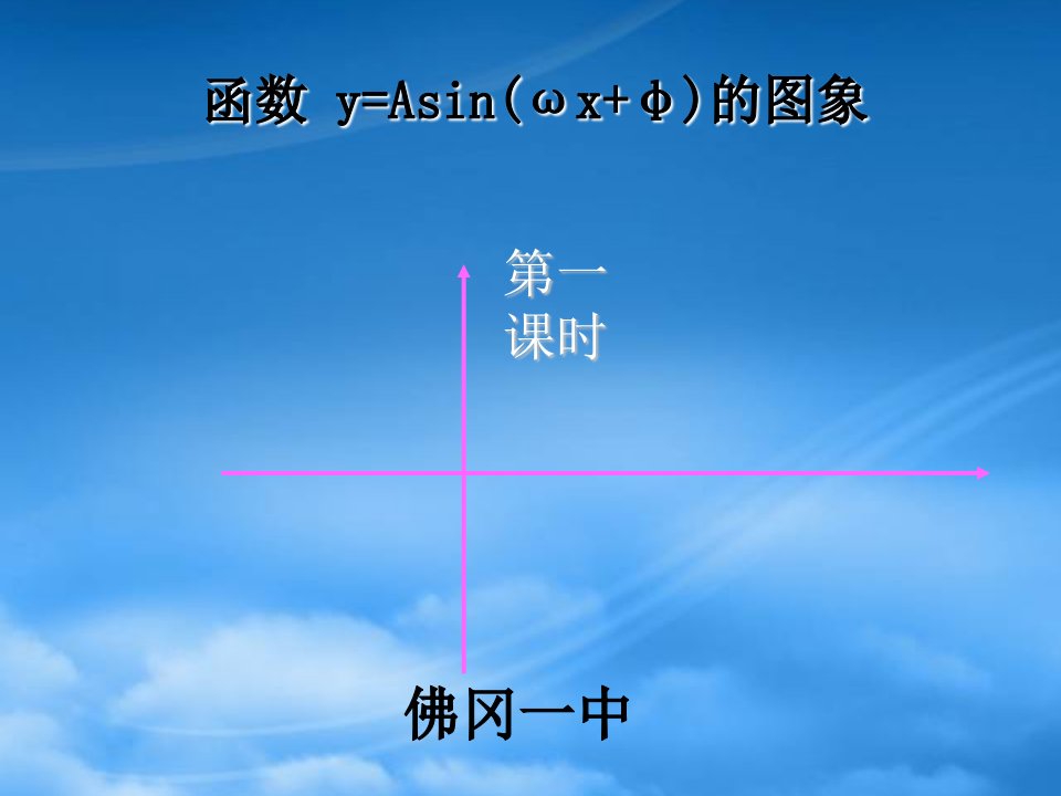 年广东省佛冈一中高一数学函数y=Asin(ωx+φ)的图象说课课件