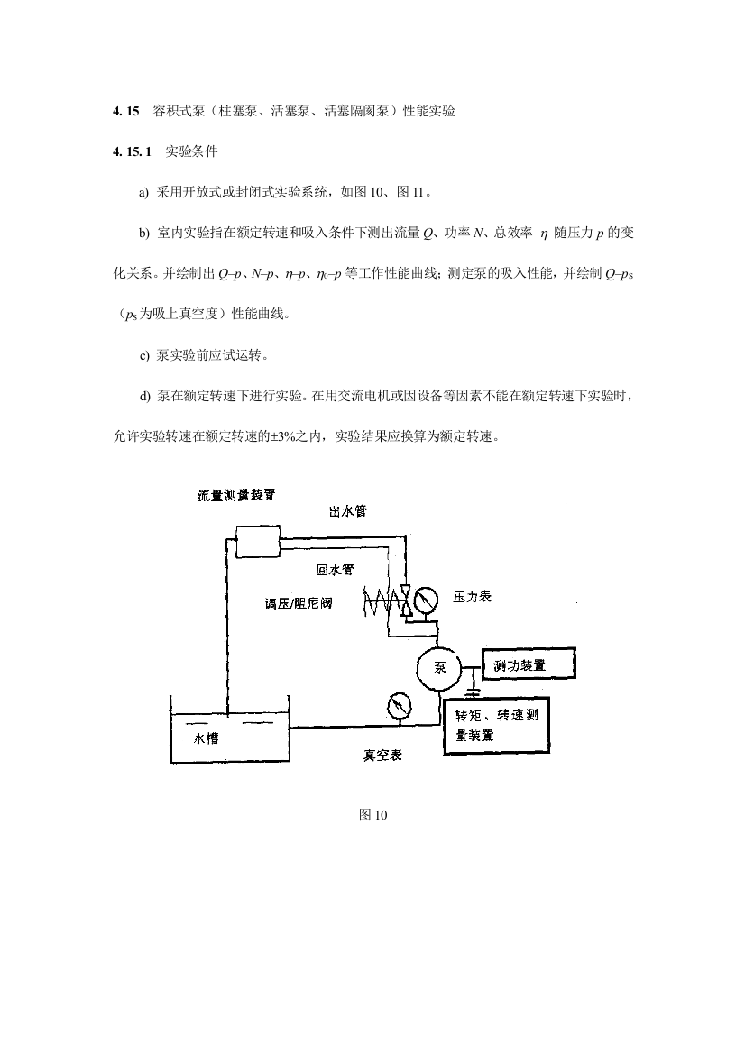 水泵测试标准