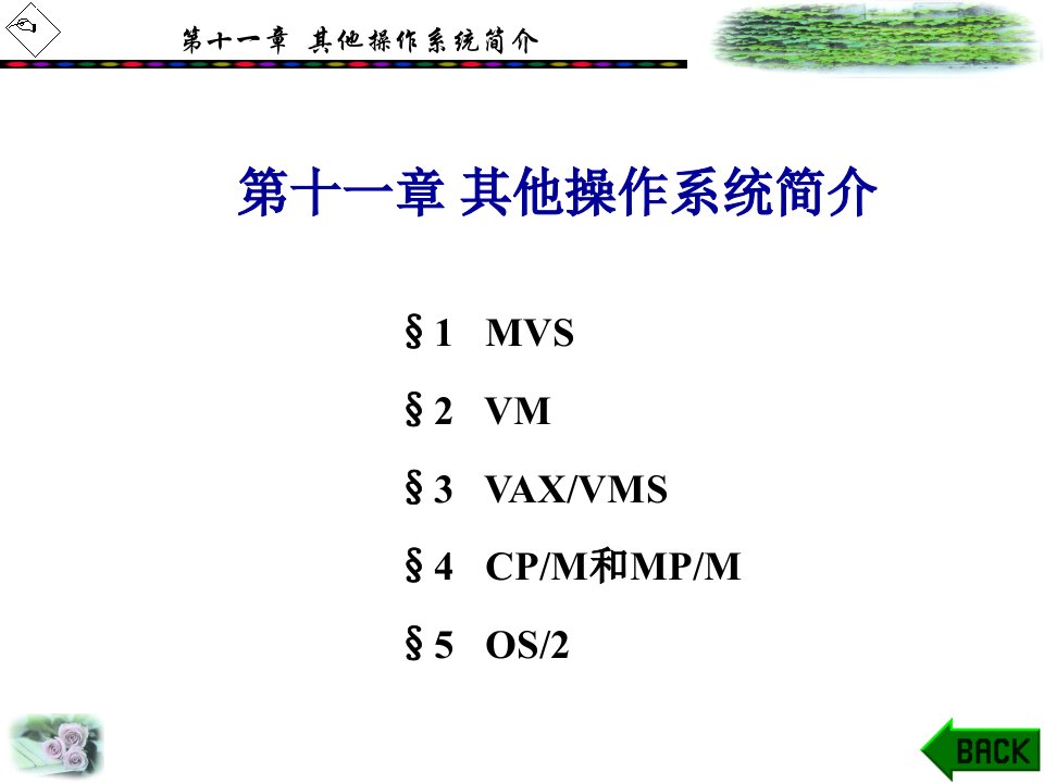 操作系统ppt电子课件教案第十一章其他操作系统简介