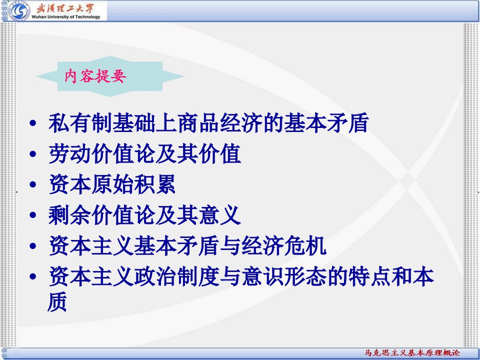 马克思主义基本原理概论第四章资本主义的本质及其规律