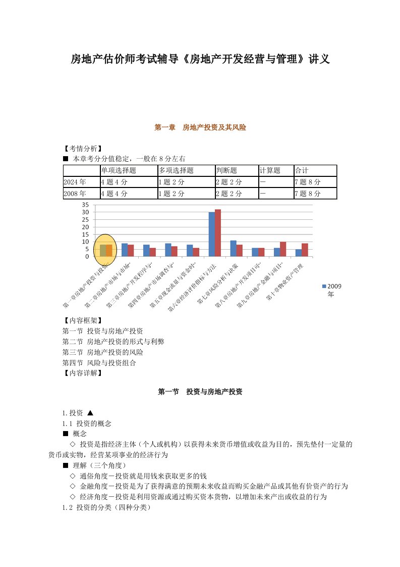 房地产开发经营与管理讲义