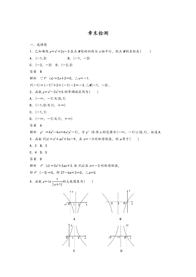 导数练习试题与答案