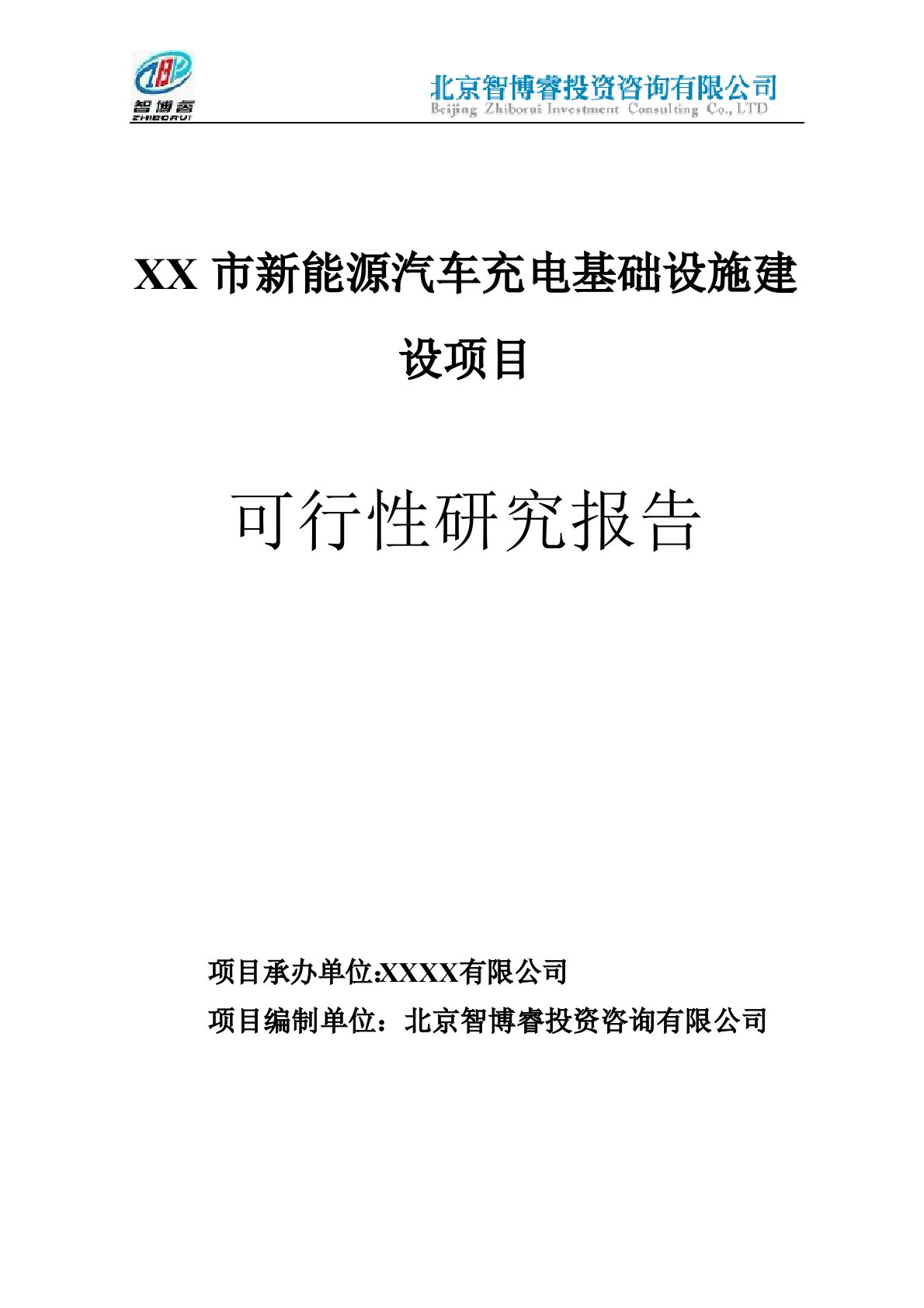 某市新能源汽车充电基础设施建设项目可行性研究报告