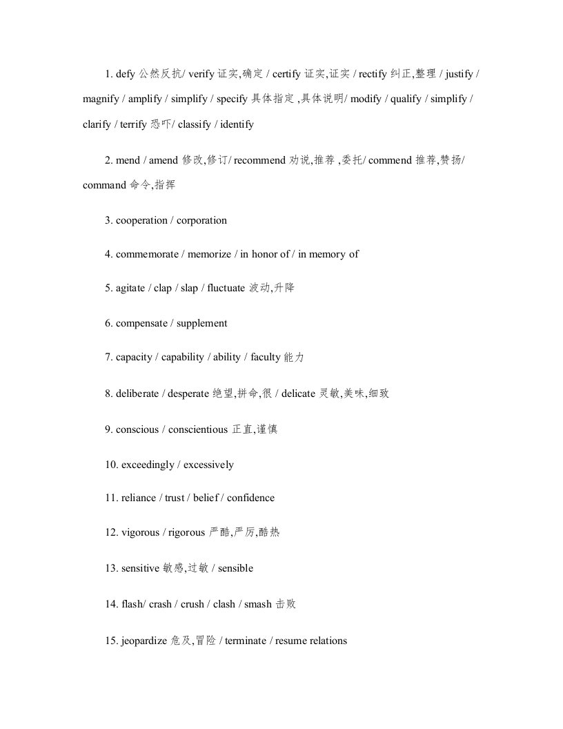 英语六级考试重点词汇精样稿