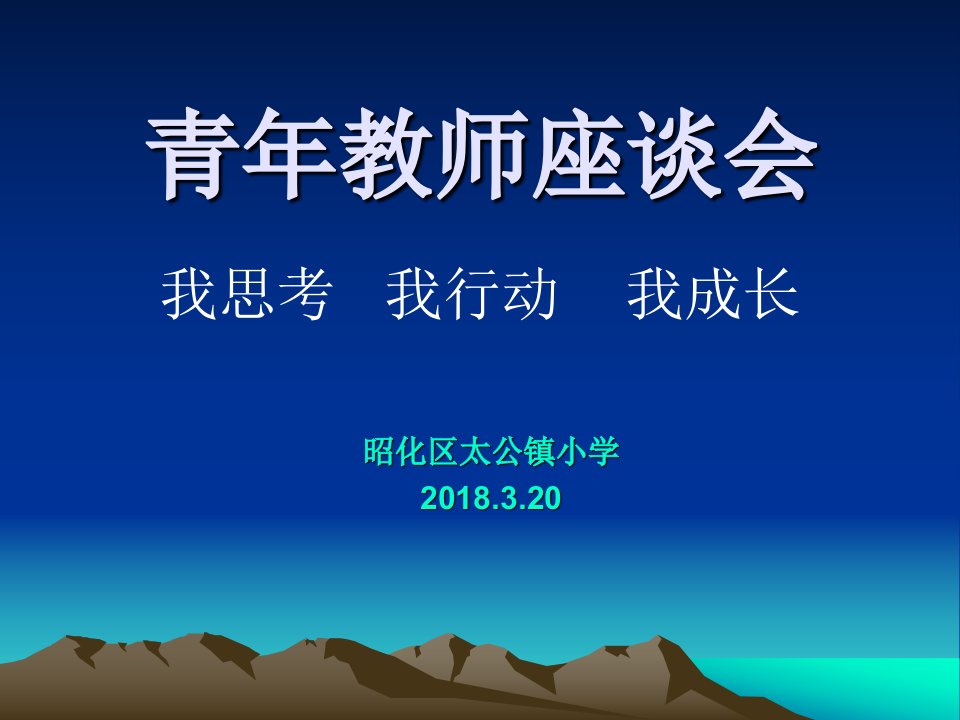 青年教师座谈会