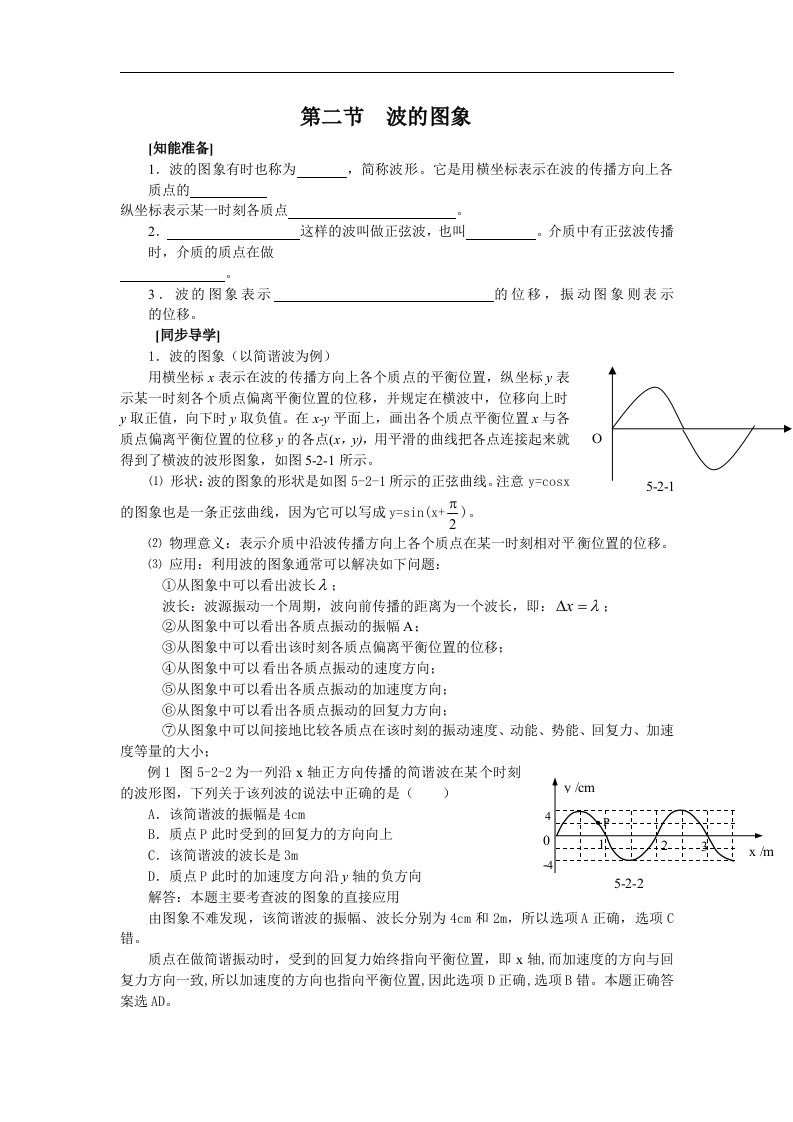 新课标人教版3-4选修三12.2《波的图象》5