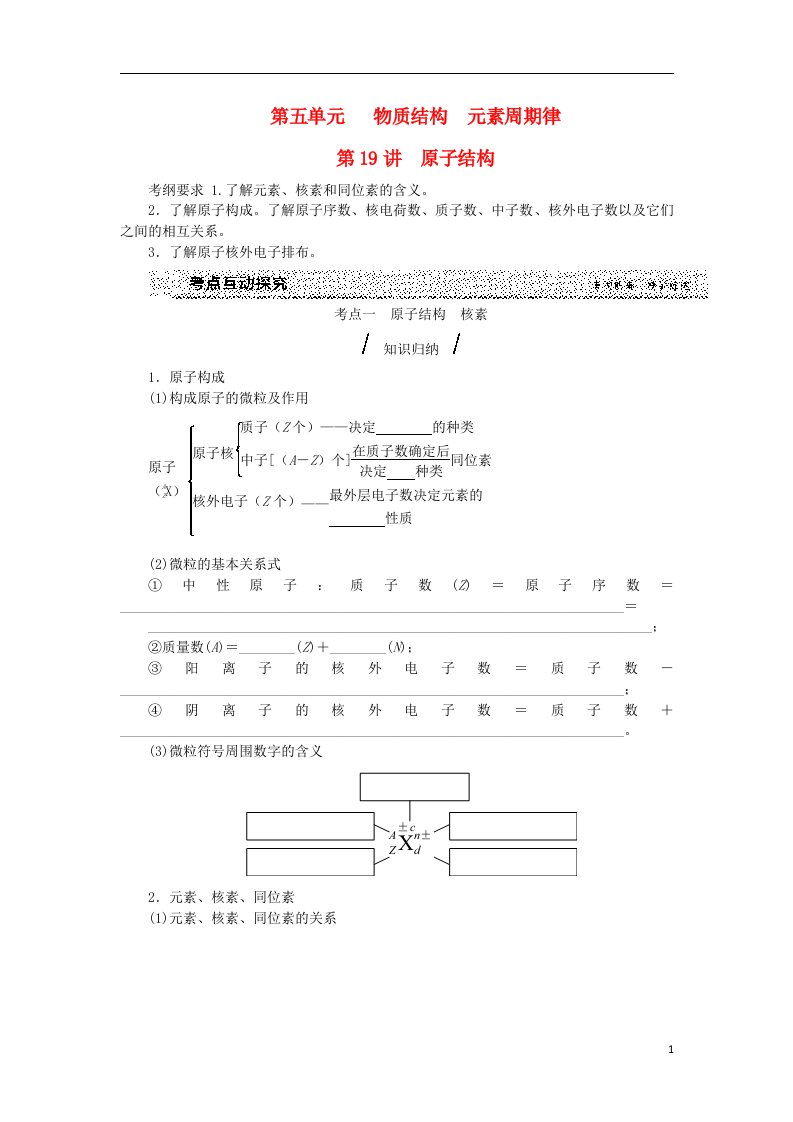 高考复习方案（全国卷）高考化学一轮复习