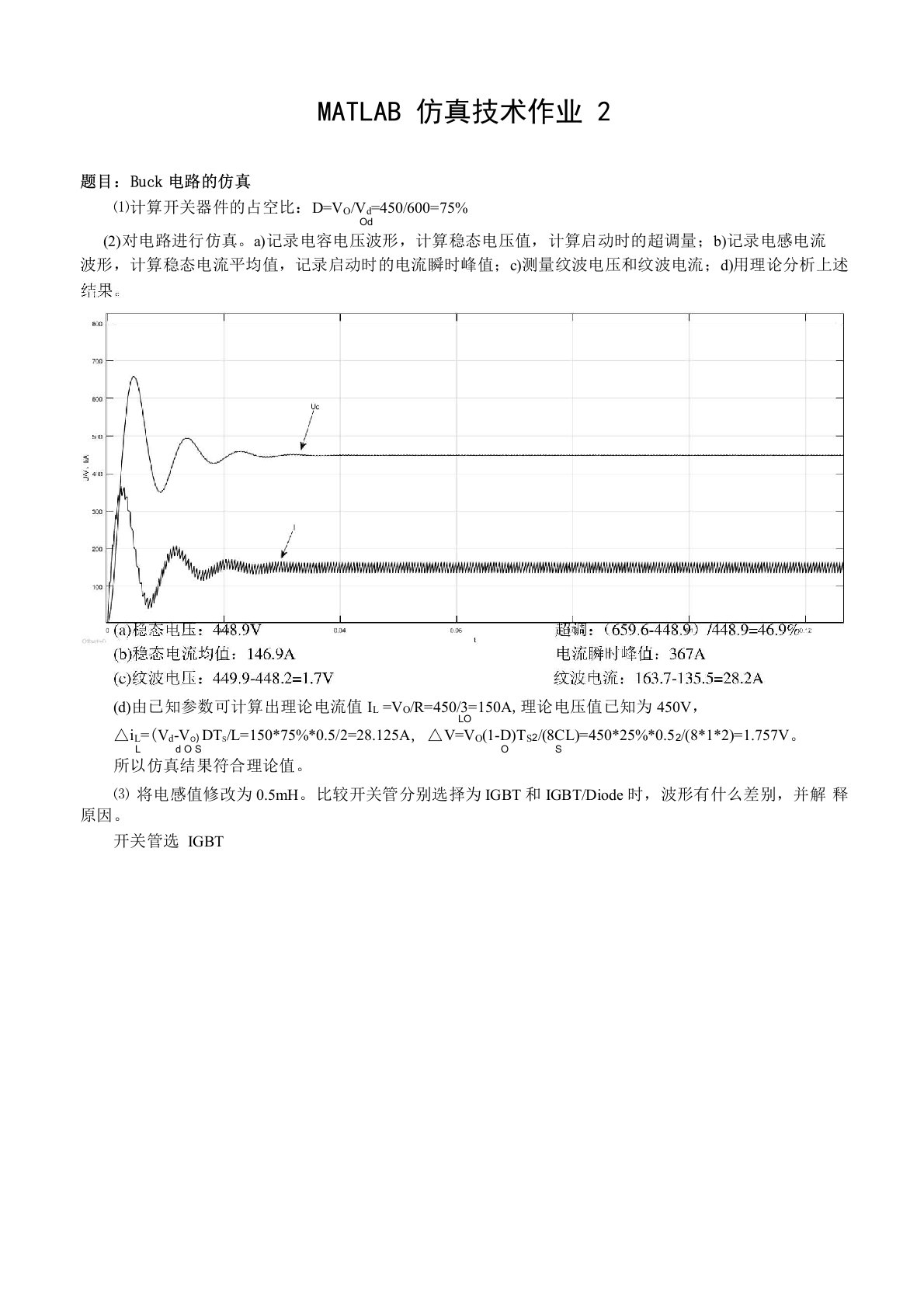 Buck电路的仿真