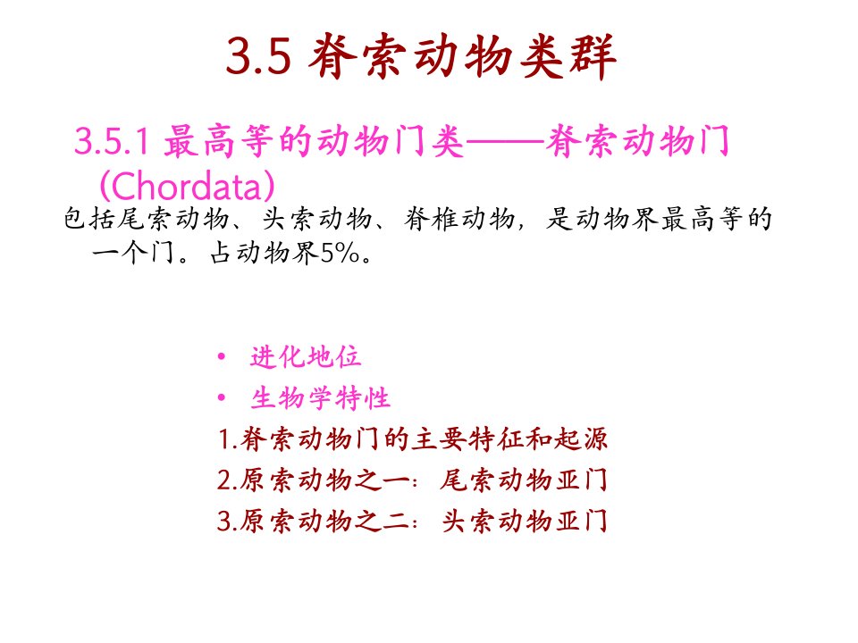 动物生物学3-5-1、2脊索动物门和圆口纲