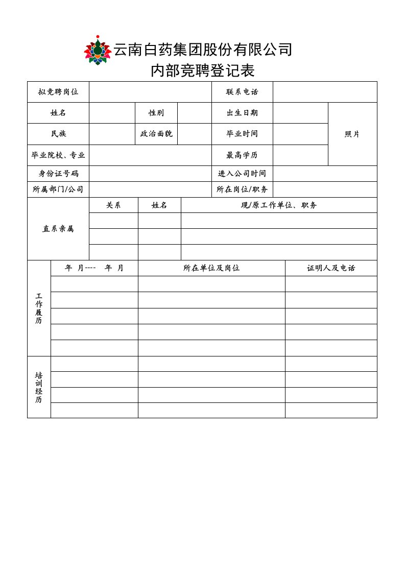 工程资料-云南白药集团股份有限公司内部招聘