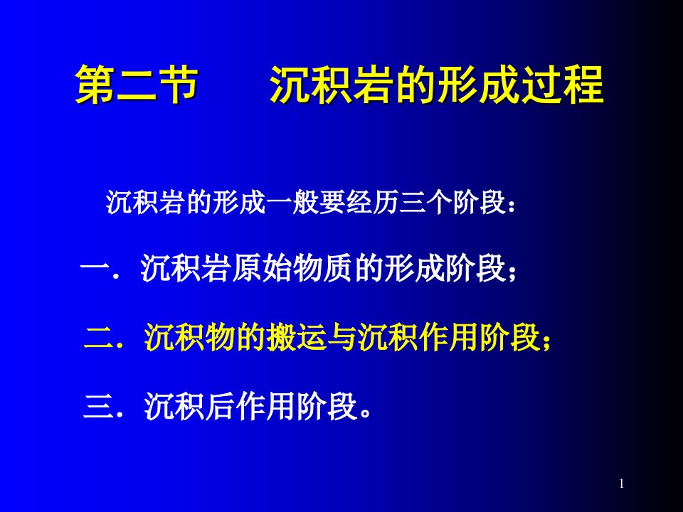 沉积岩的形成过程