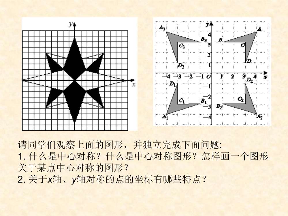 《关于原点对称的点的坐标》