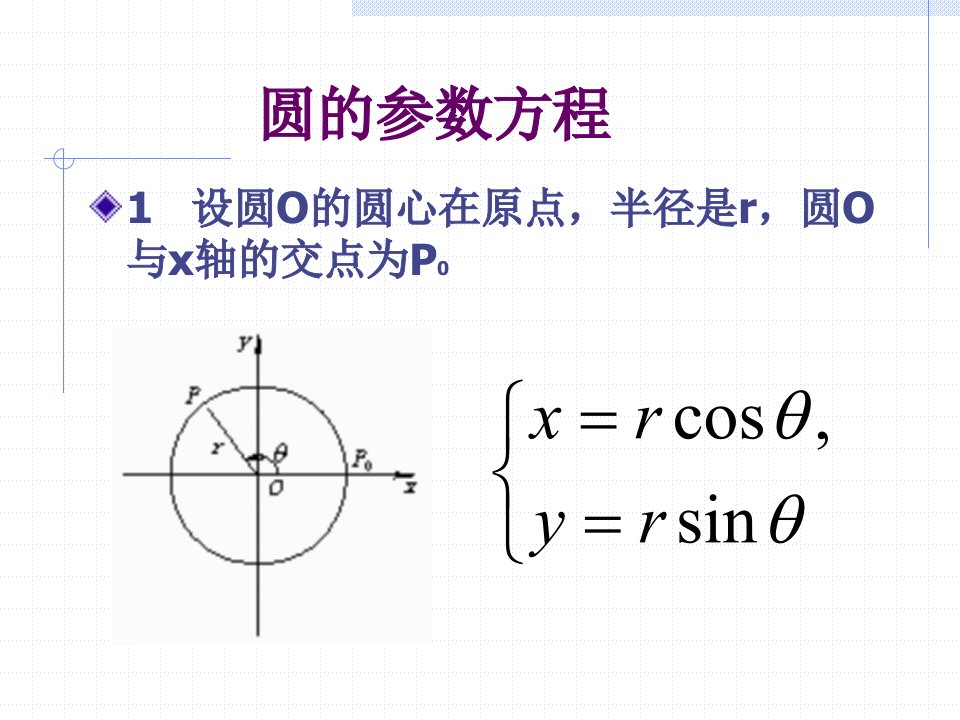 圆的参数方程