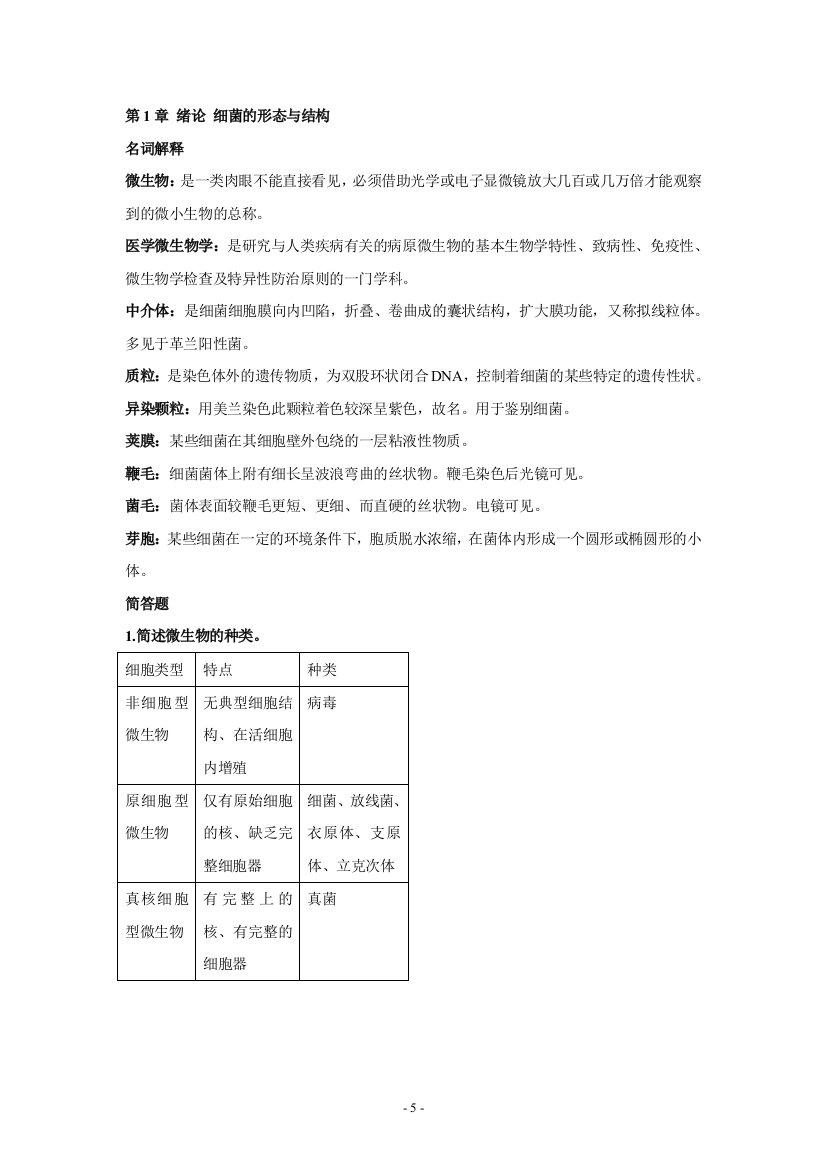 医学微生物学复习要点、重点(word文档良心出品)