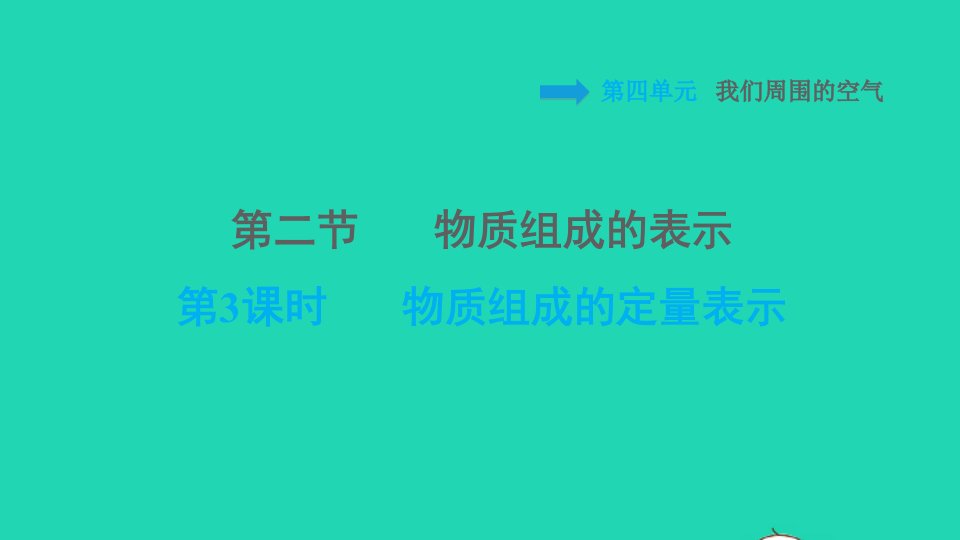 2021秋九年级化学上册第4单元我们周围的空气4.2物质组成的表示第3课时物质组成的定量表示习题课件鲁教版