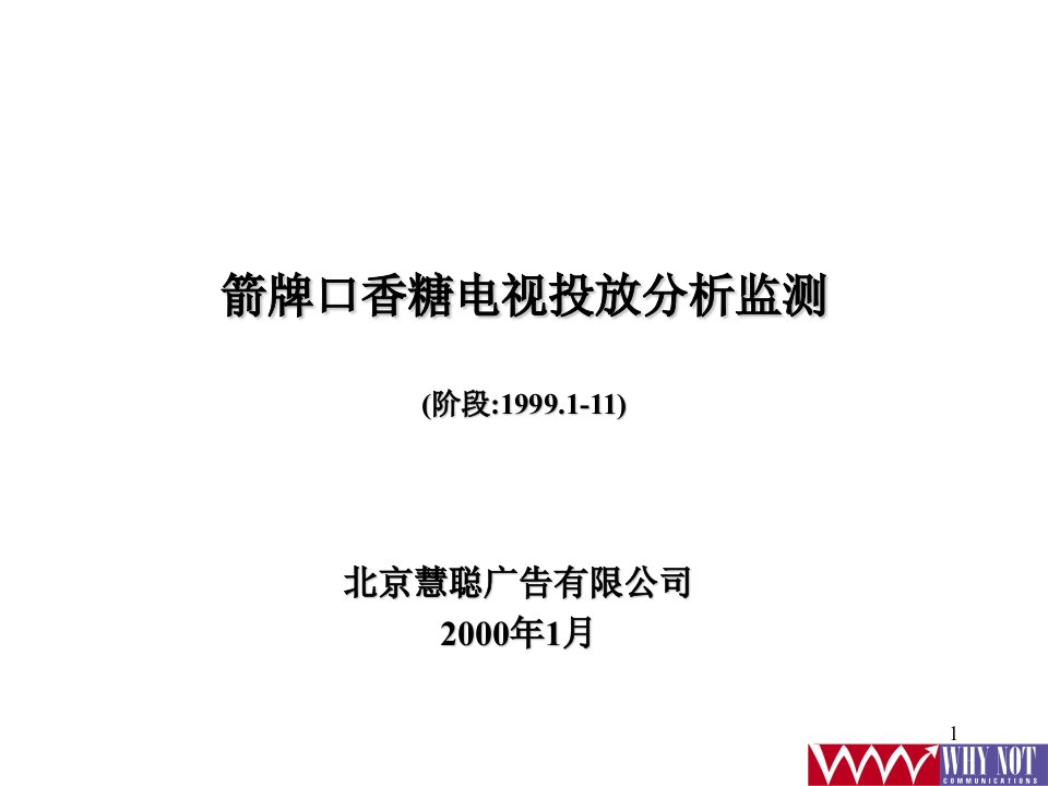 箭牌口香糖电视投放分析监测