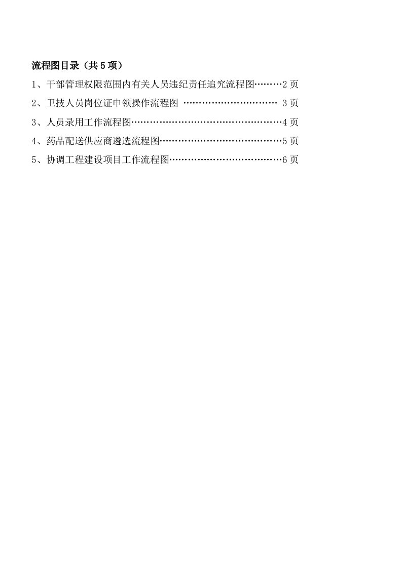 表格模板-流程图目录共5项