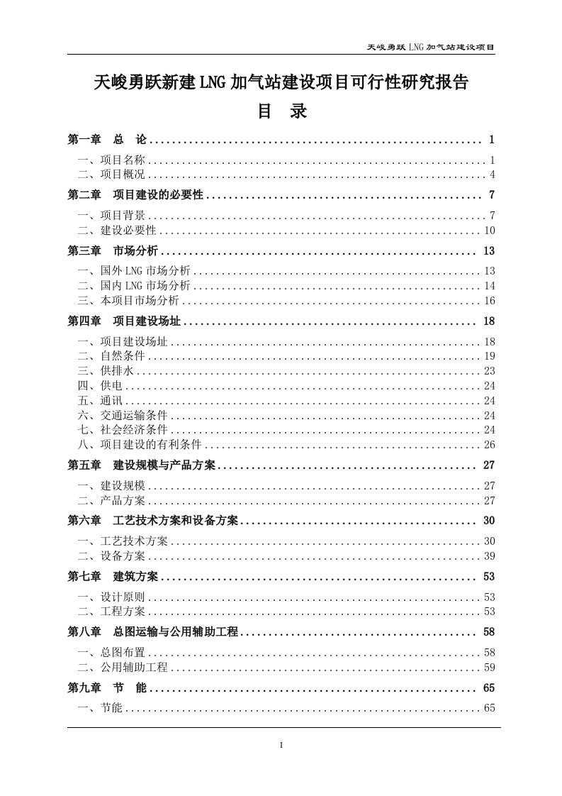 天峻勇跃新建LNG加气站建设项目可行性研究报告