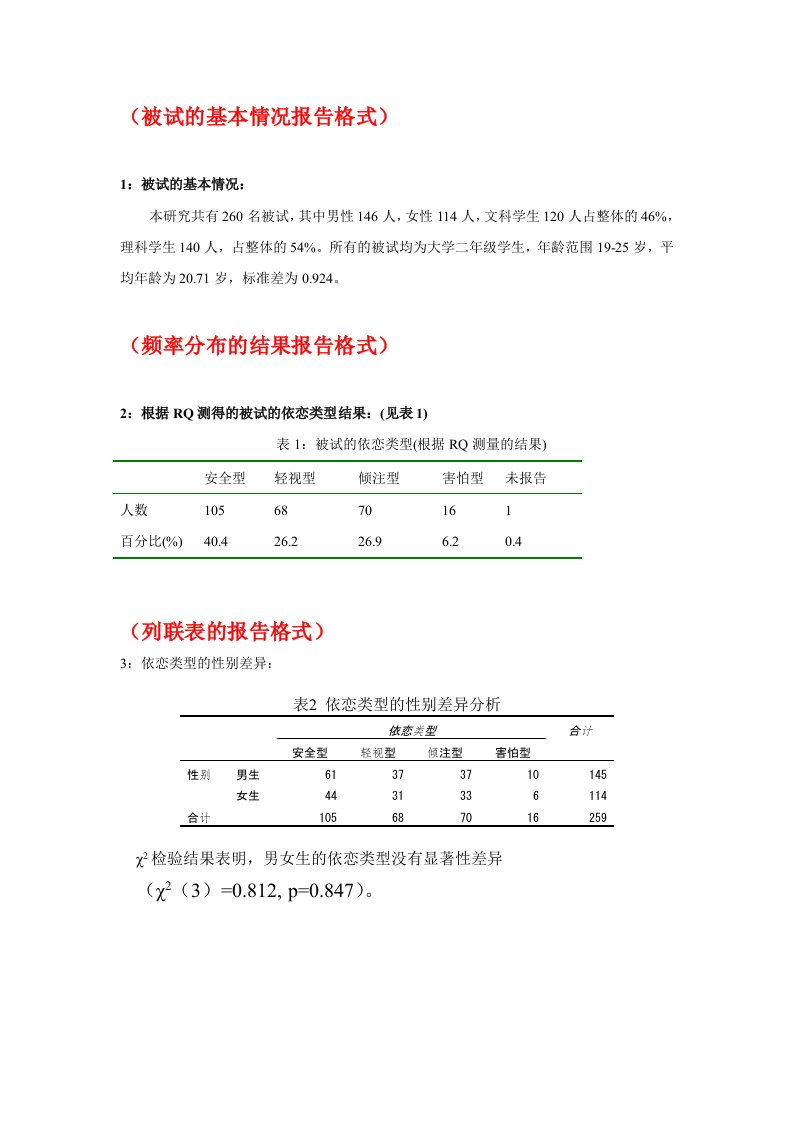 方差分析结果报告格式