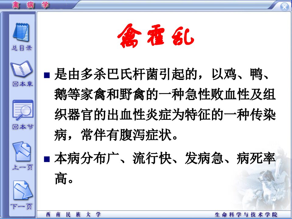 精品课程《禽病学》PPT