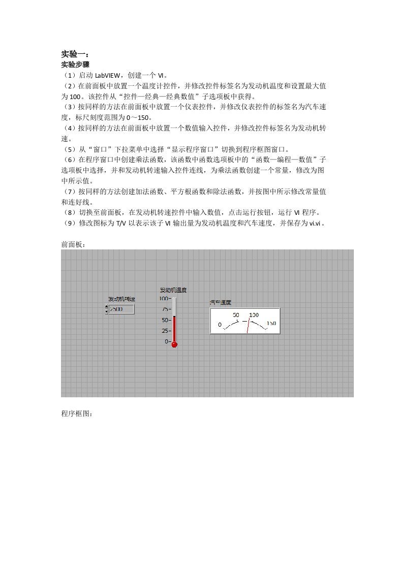 最新LABVIEW入门级实验设计终稿