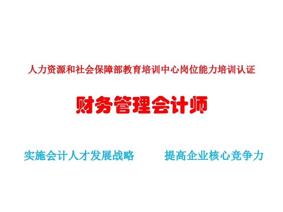 财务管理会计师讲义资料