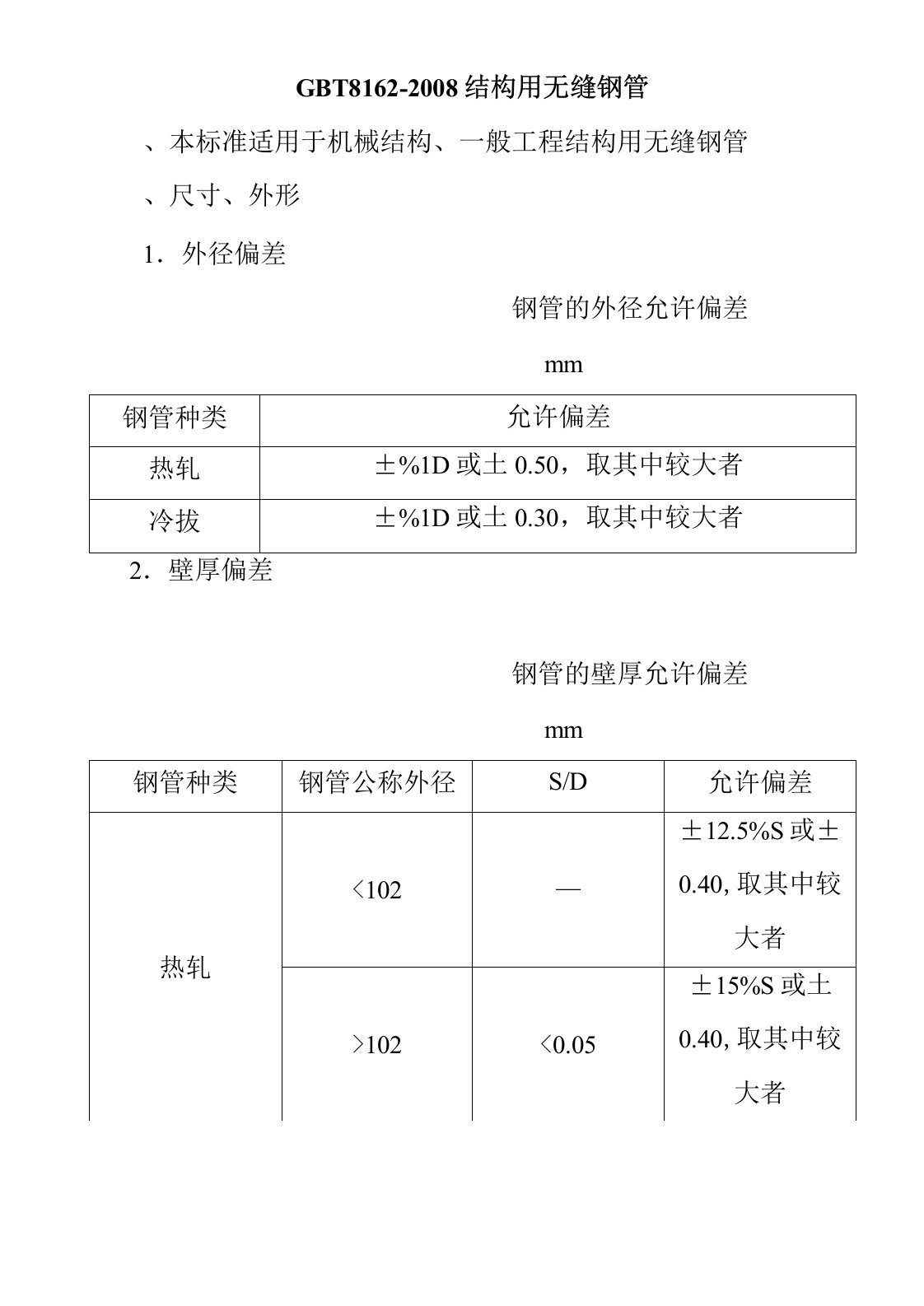 GBT8162-2008结构用无缝钢管