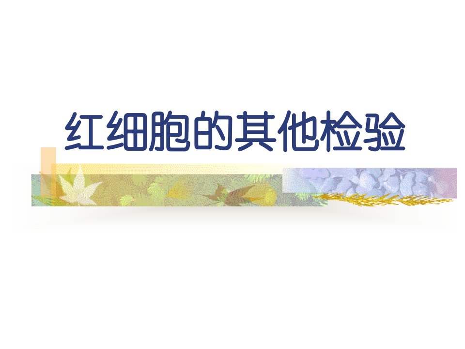 网织红细胞和血型测定