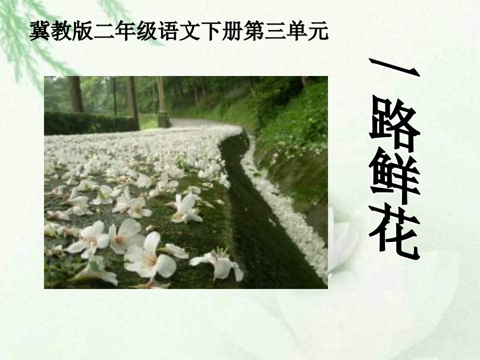 冀教版二年级下册《一路鲜花》