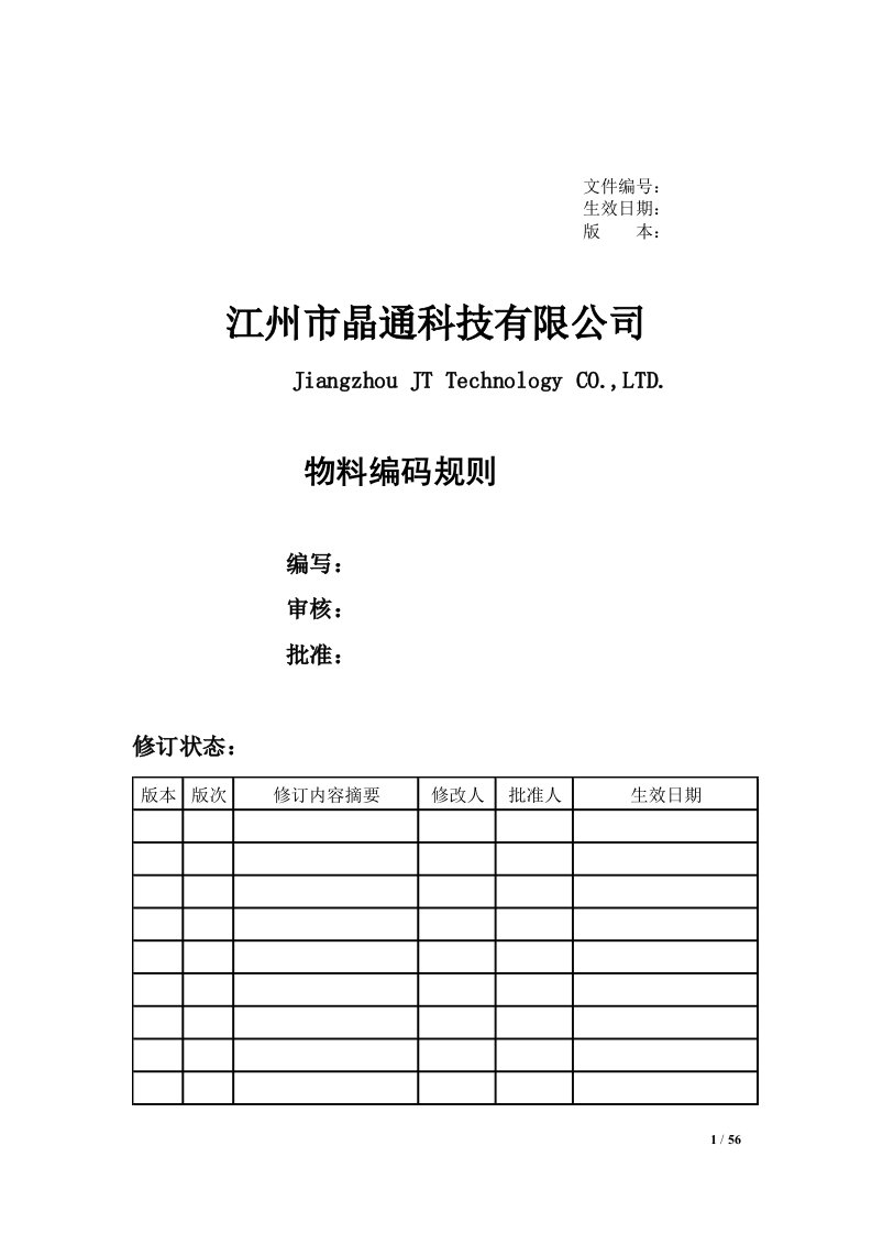 物料编码系统