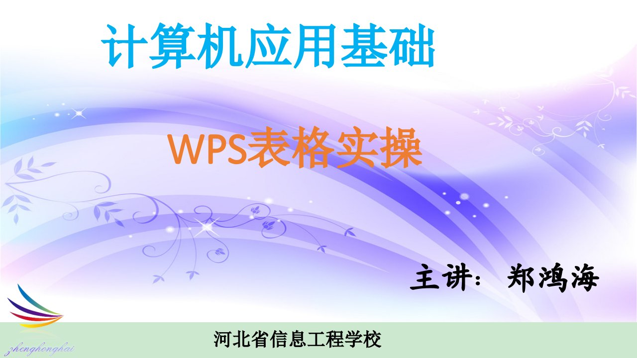 计算机应用基础wps表格课件