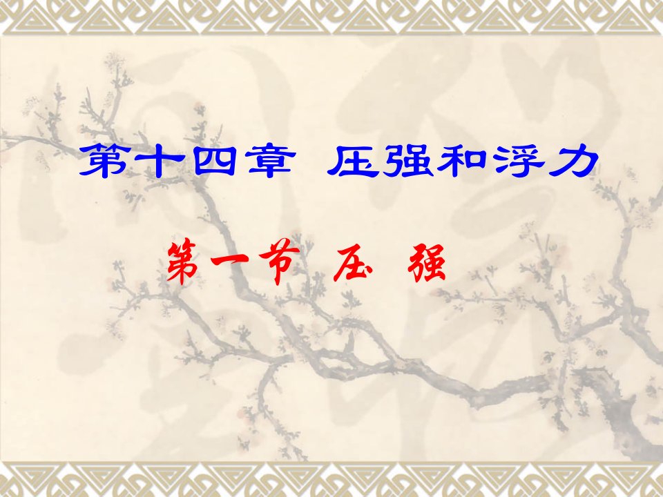 初中物理九年级全册课件：14.1压强